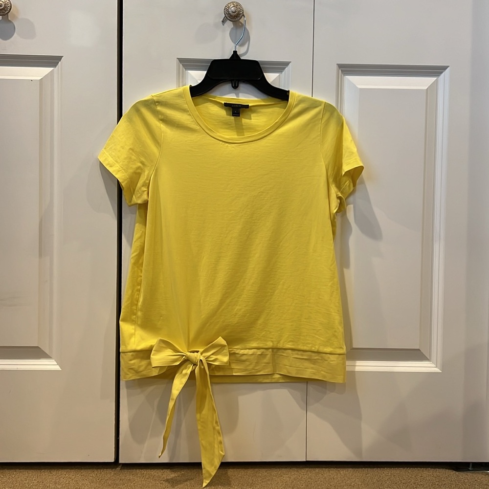 J. Crew Tie Waist Yellow Shirtt